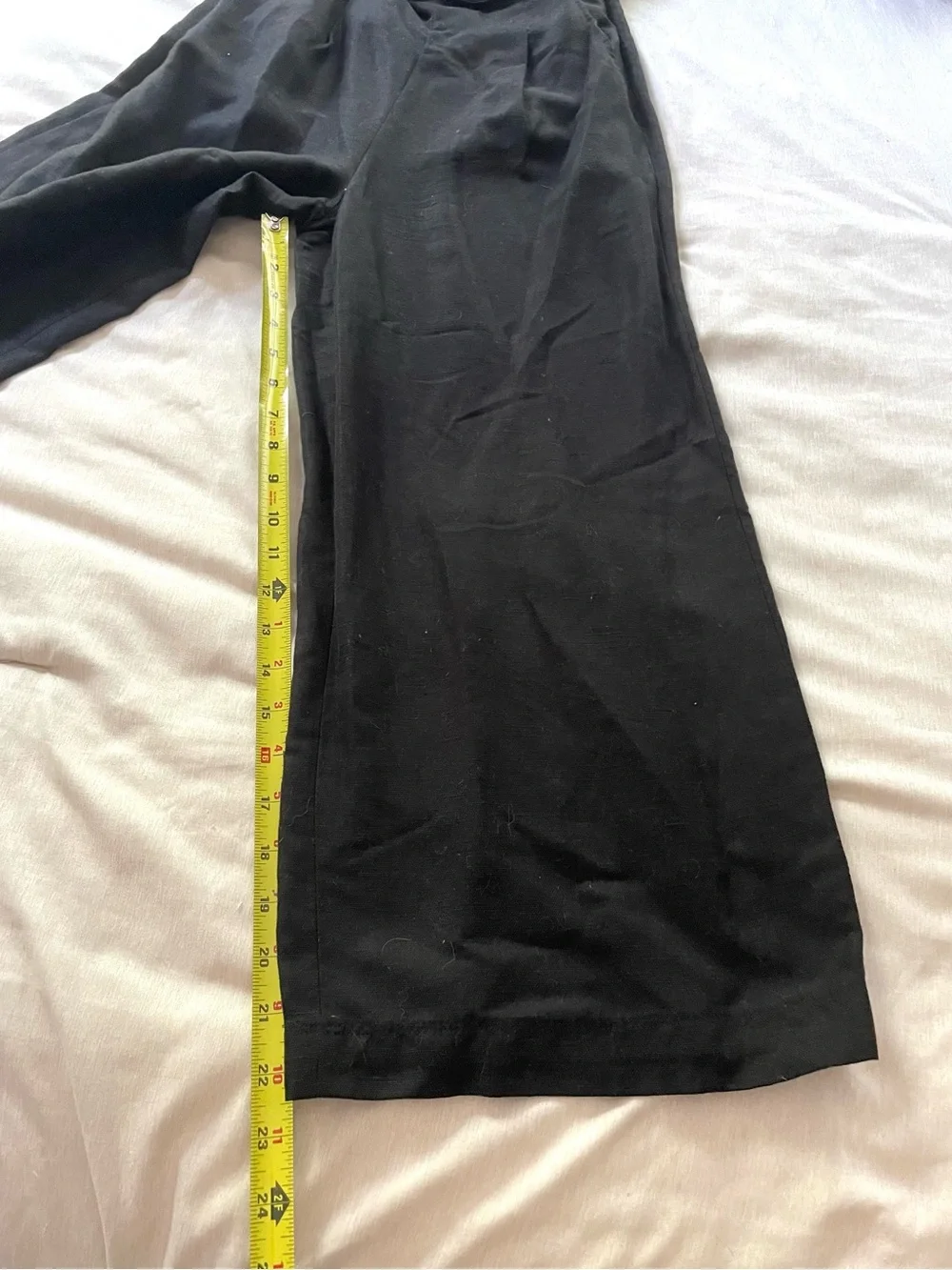 Aritzia Wilfred Black Brax Cutout Wrap Wide Leg Linen Jumpsuit 2